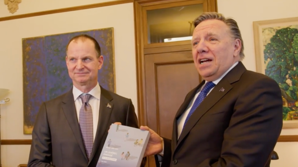 Eric Girard et François Legault.