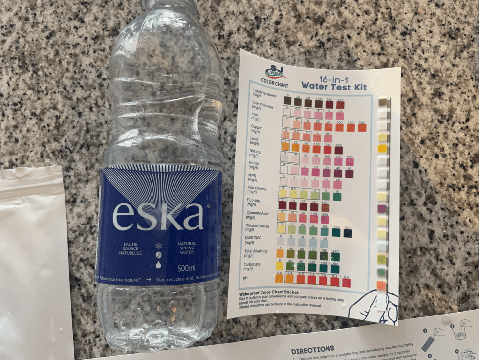 Eska water.
