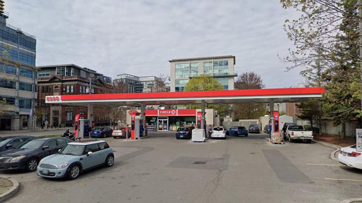 Esso gas station.