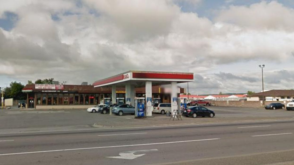 Esso gas station.
