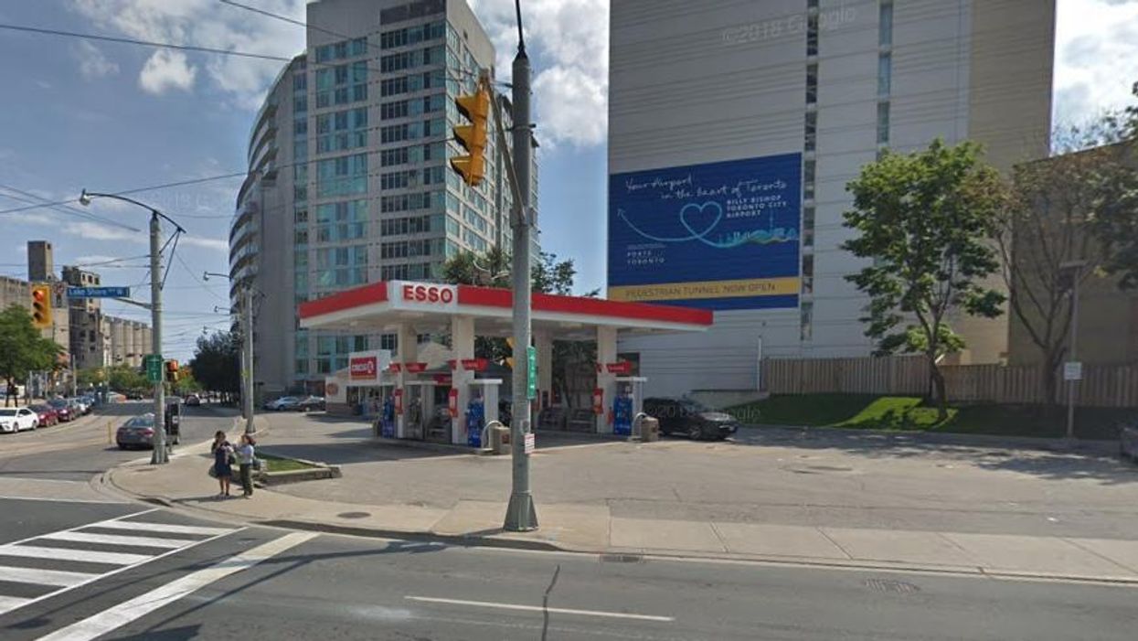 Esso gas station.