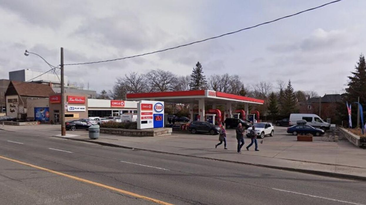 Esso gas station.
