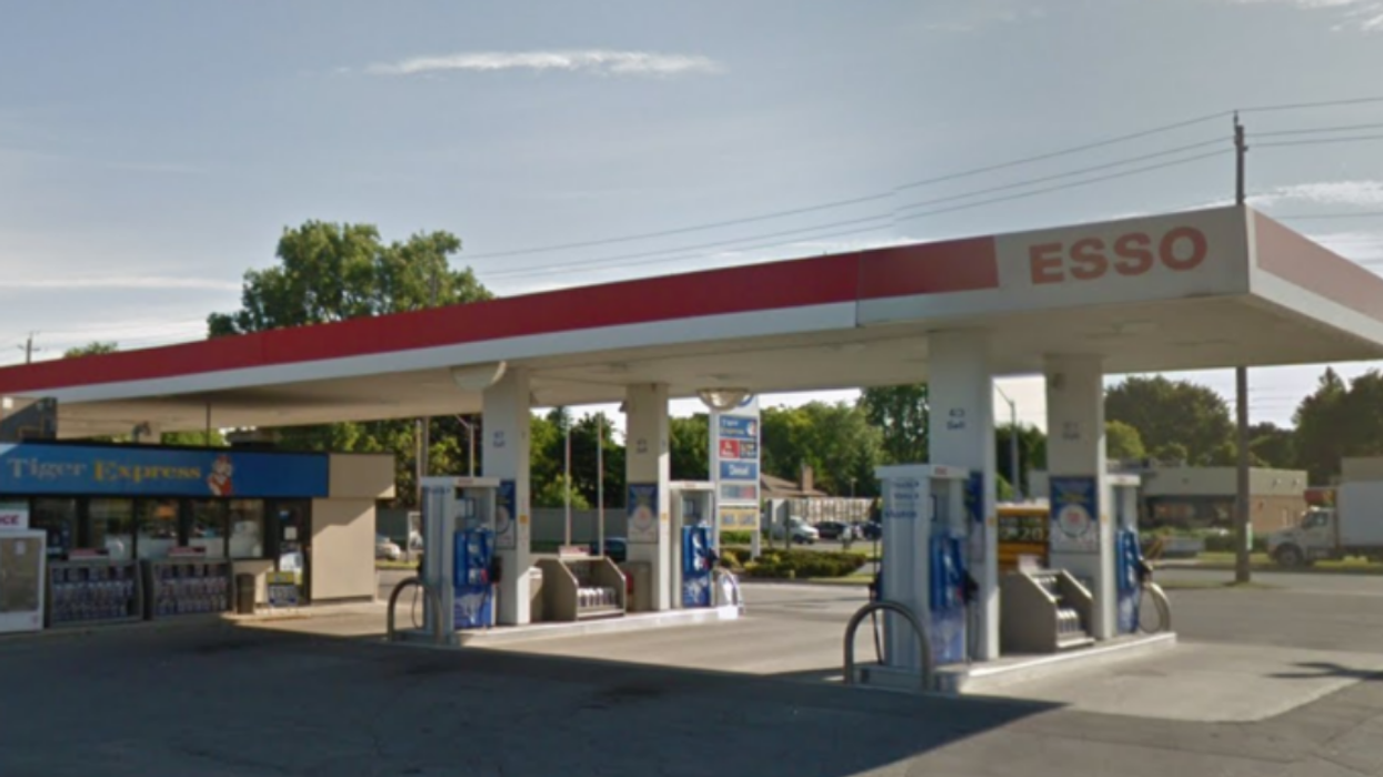 Esso gas station.