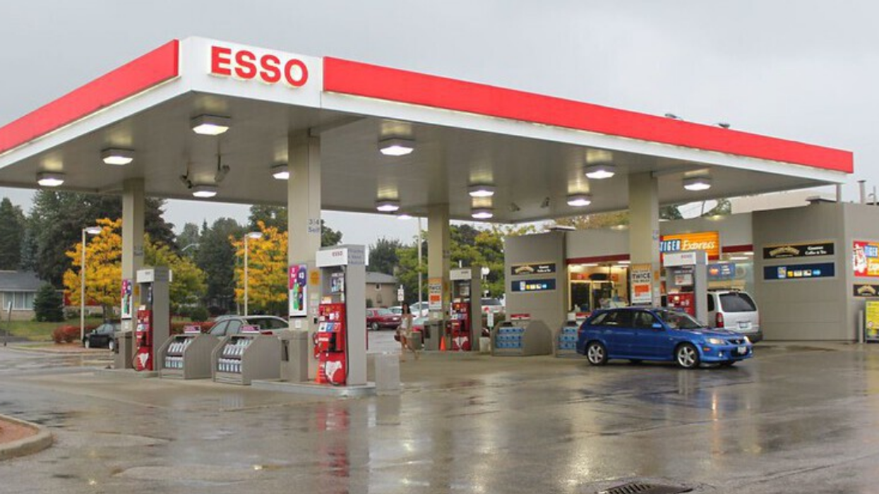 Esso gas station.