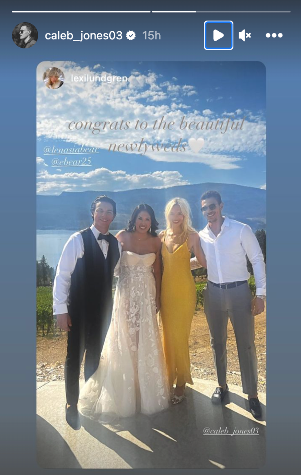 Ethan and Lenasia Bear, Lexi Lundgren and Caleb Jones.