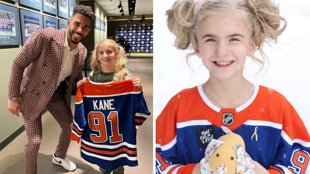 Evander Kane and Cecily Eklund. Right: Cecily Eklund.