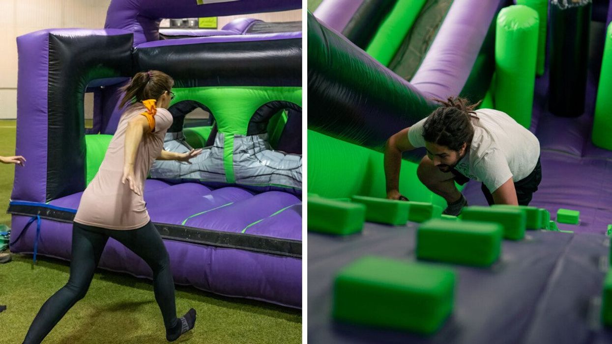 Événement de jeux gonflables pour adultes.