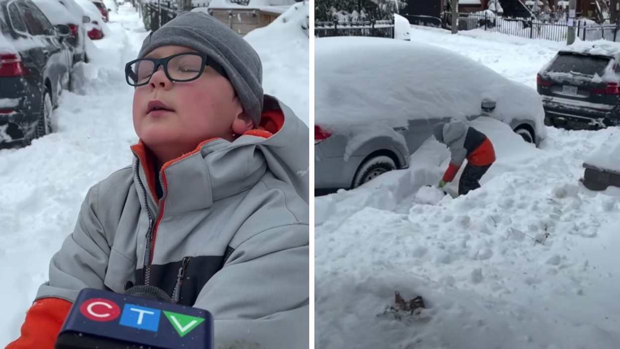 Every Single Person In Toronto Can Relate To This Really Tired Kid Shovelling Snow (VIDEO)