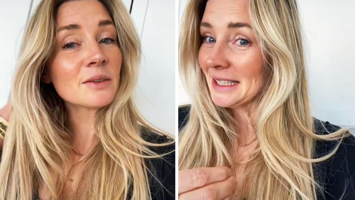 Ex-flight attendant in her TikTok video.
