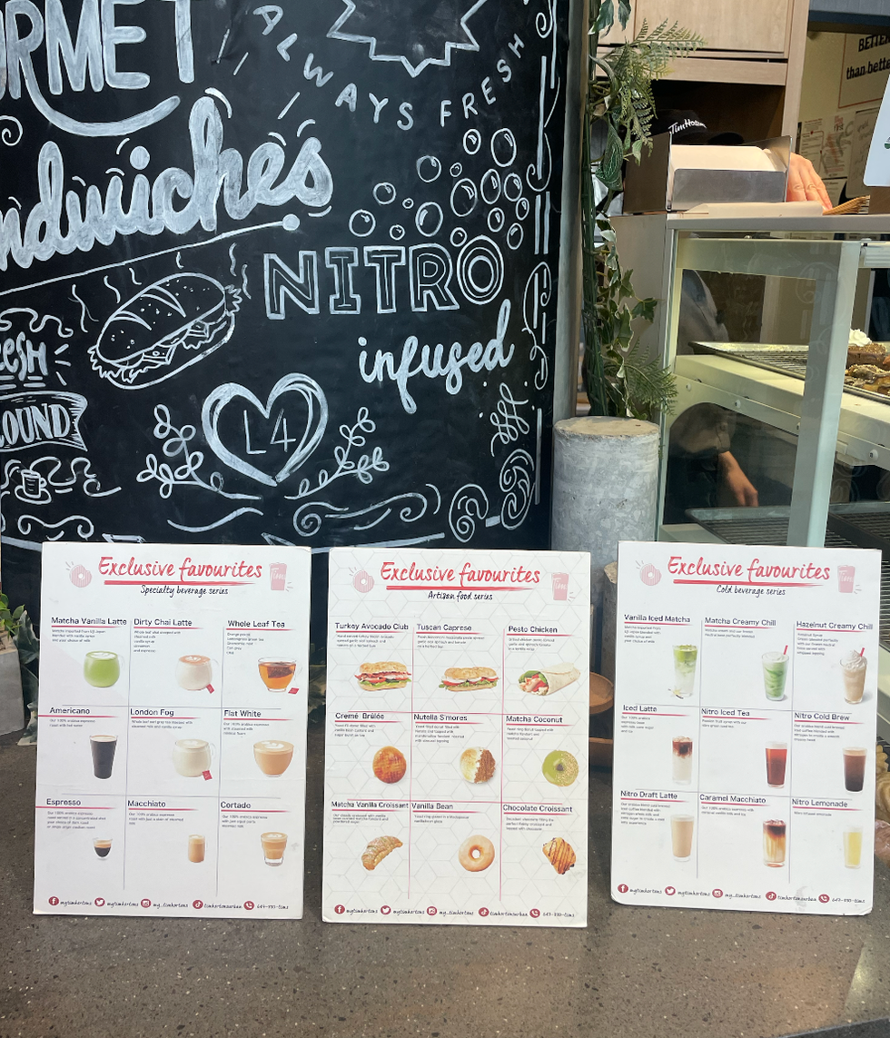 Exclusive favourites at Tim Hortons.