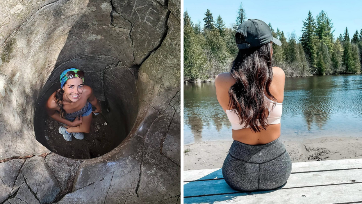Exploring caves and hiking in Warsaw Caves Conservation Area.