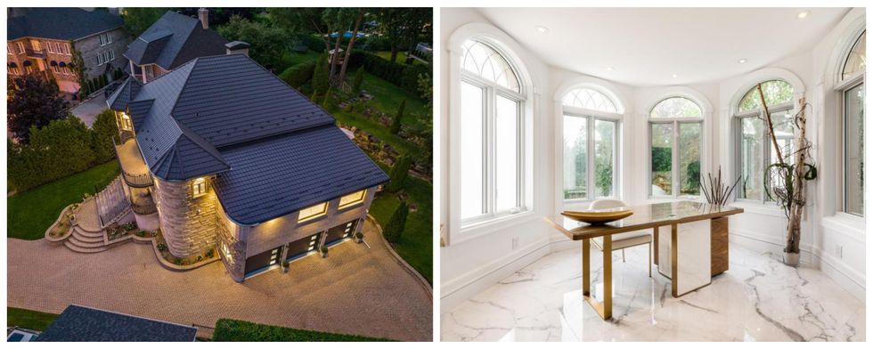 Ext\u00e9rieur de la maison : Droite : Bureau.