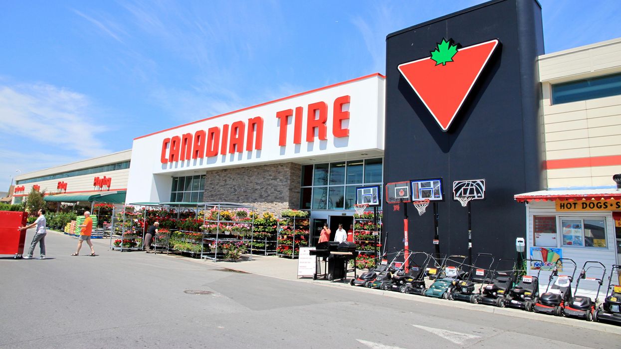 Exterior of a Canadian Tire store.