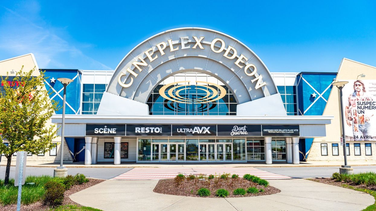 exterior of a cineplex theatre in canada
