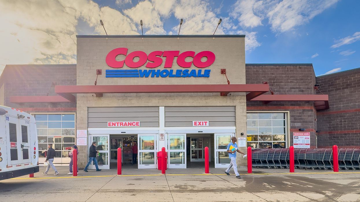 exterior of a costco store in calgary with people walking in and out