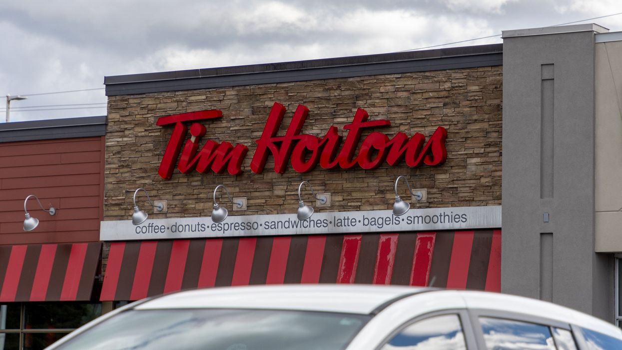 exterior of a tim hortons location in canada