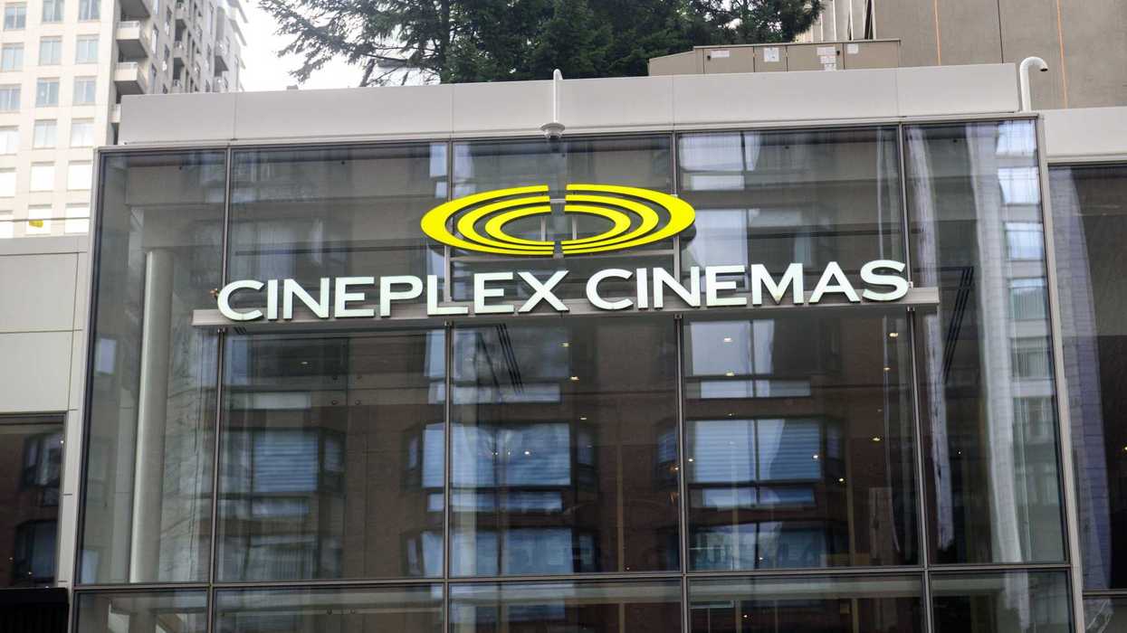 exterior of cineplex theatre in canada with cineplex cinemas sign