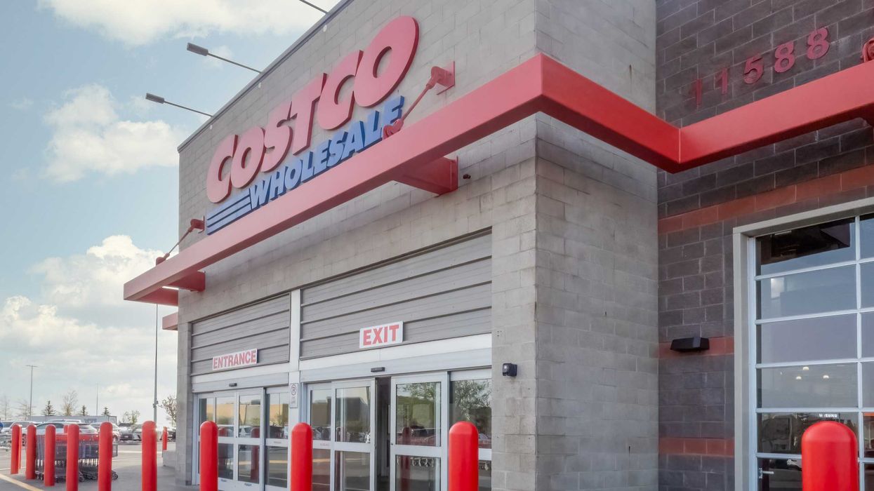 exterior of costco store entrance and exit