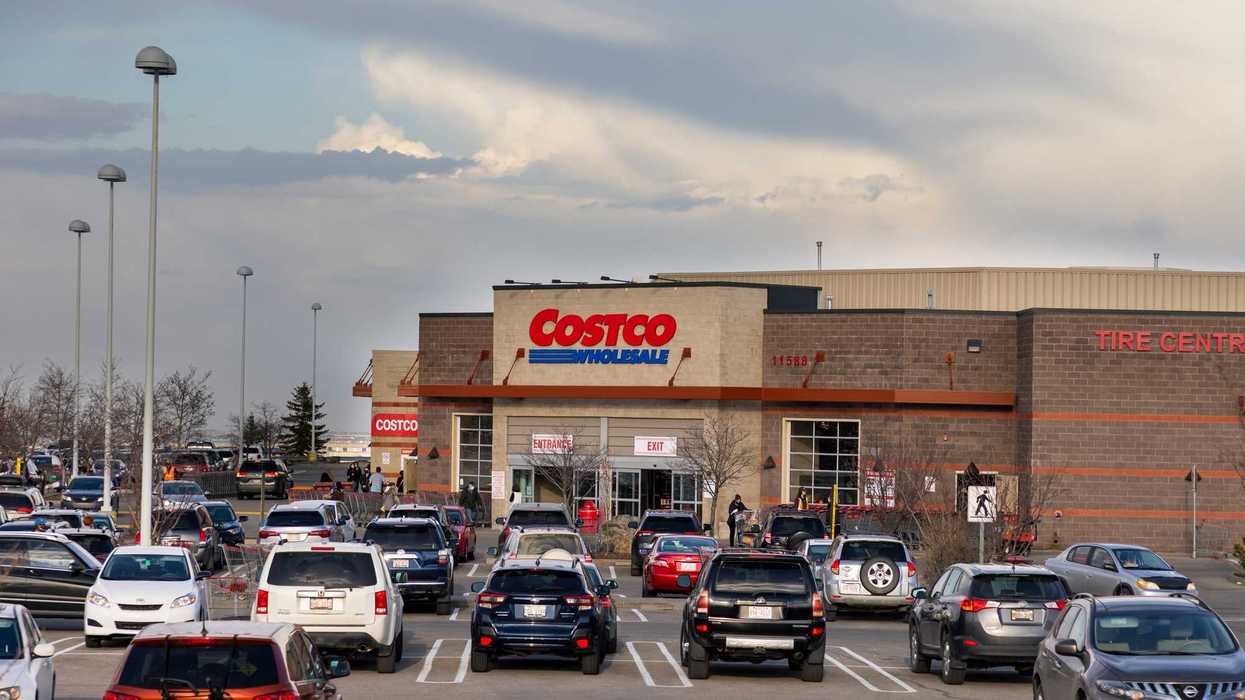 exterior of costco store in alberta from parking lot