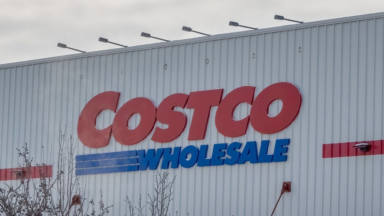 exterior of costco store in canada with costco wholesale sign