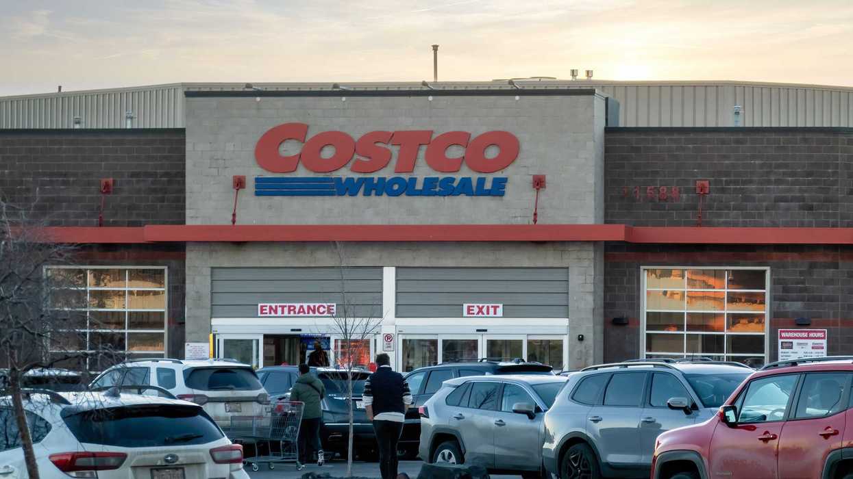 exterior of entrance to costco warehouse store in canada