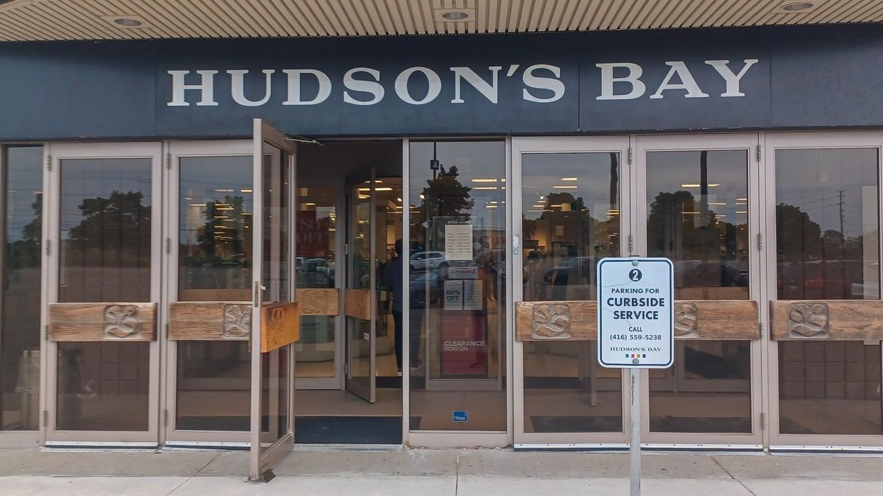 exterior of hudson's bay store in toronto