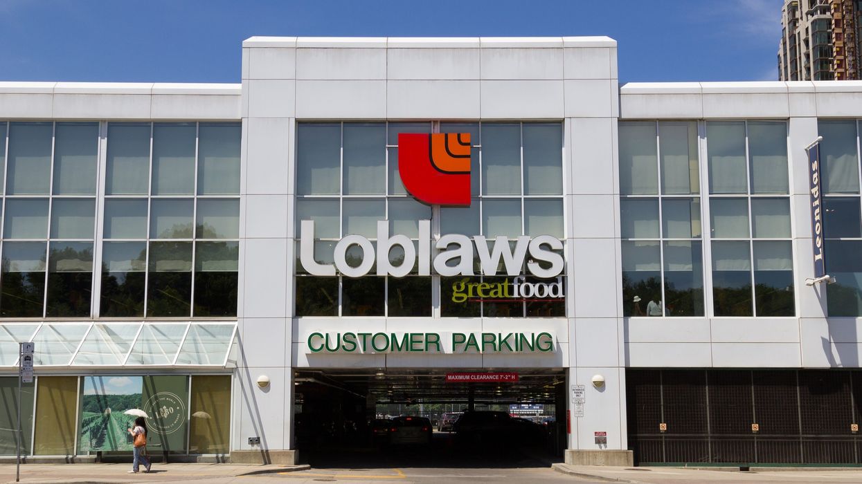 exterior of loblaws store with parking lot in toronto