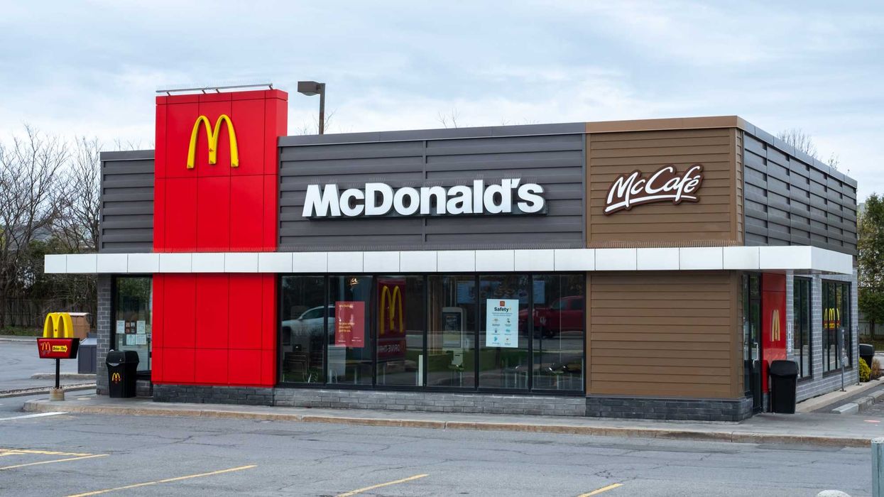 exterior of mcdonald's restaurant in canada with mccafe sign