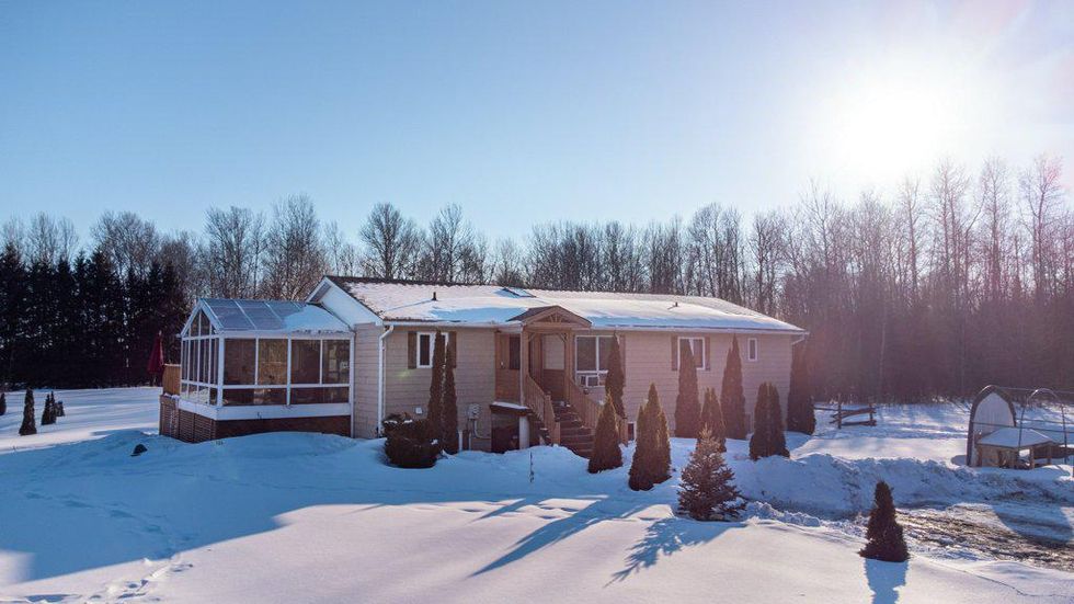 Exterior of the countryside home.
