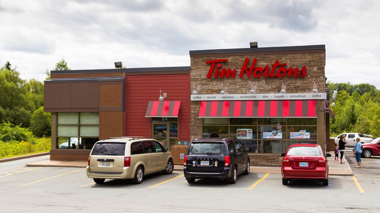 exterior of tim hortons location in canada