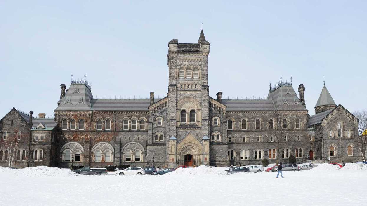 exterior of university of toronto building during winter