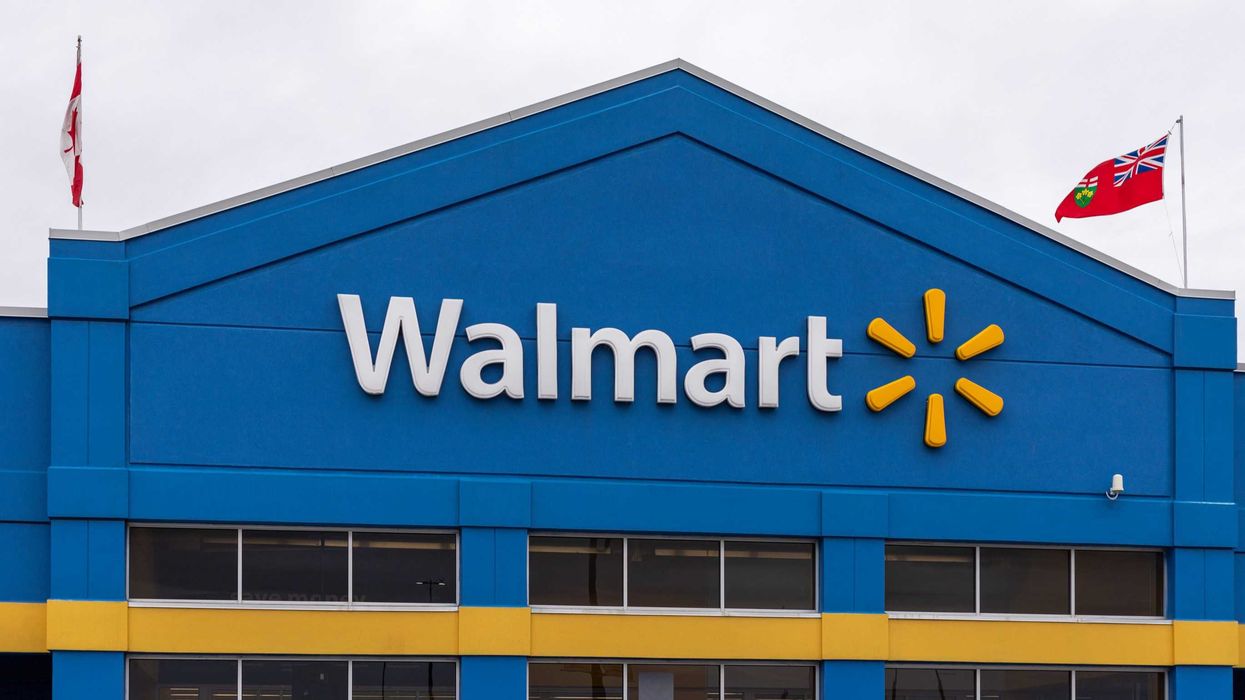 exterior of walmart store in ontario, canada