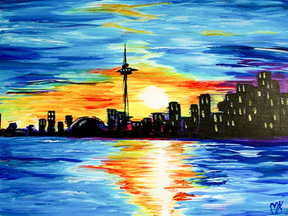 Paint Night In Toronto On A Patio With Cocktails & Views Of The City