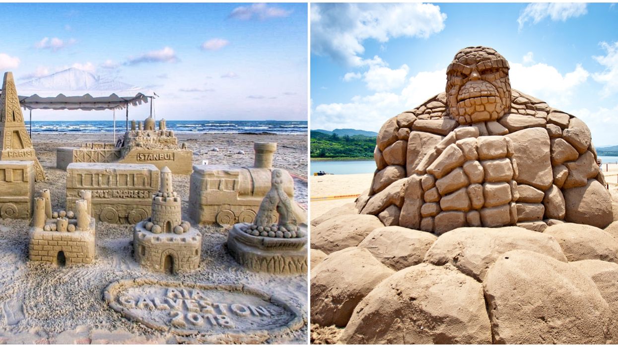 There's a mindblowing sandcastle competition at Galveston beach this