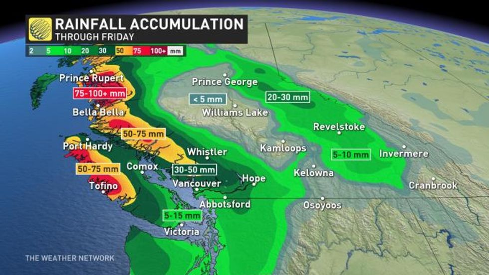 BC Rain Storm Will Bring A Month's Worth Of Rain In One Week Narcity