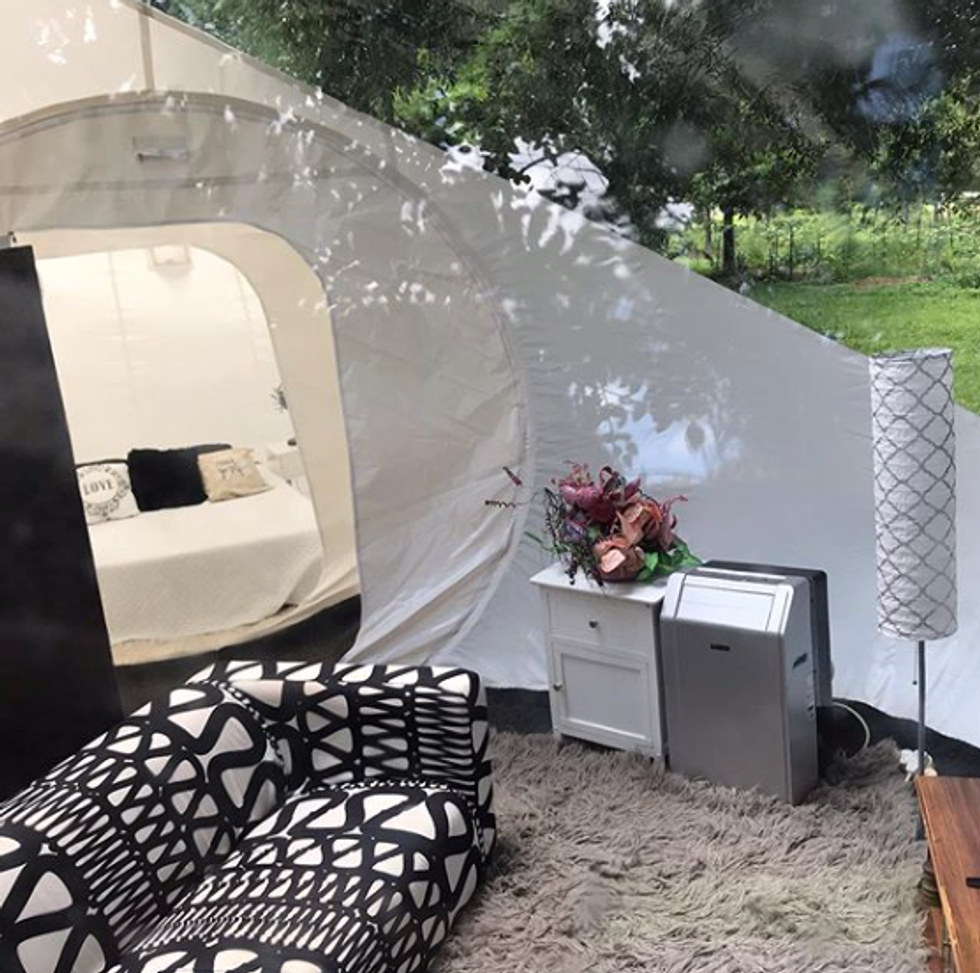 Cheap Airbnb In Atlanta Is Actually An Outdoor Bubble Tent & It's Only