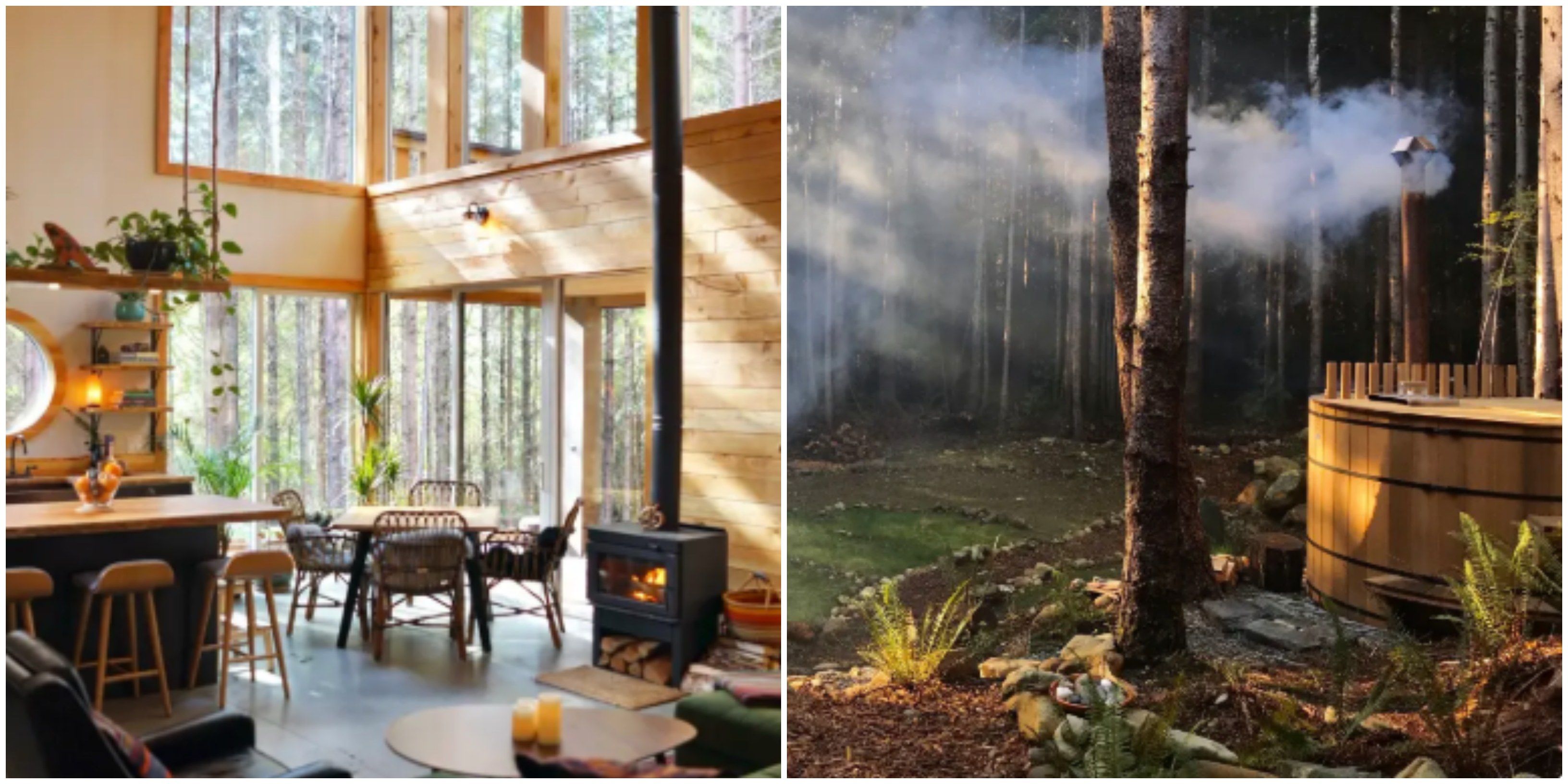 BC Airbnb Escape Hidden In The Forest Has A Wood Fired Hot Tub Narcity