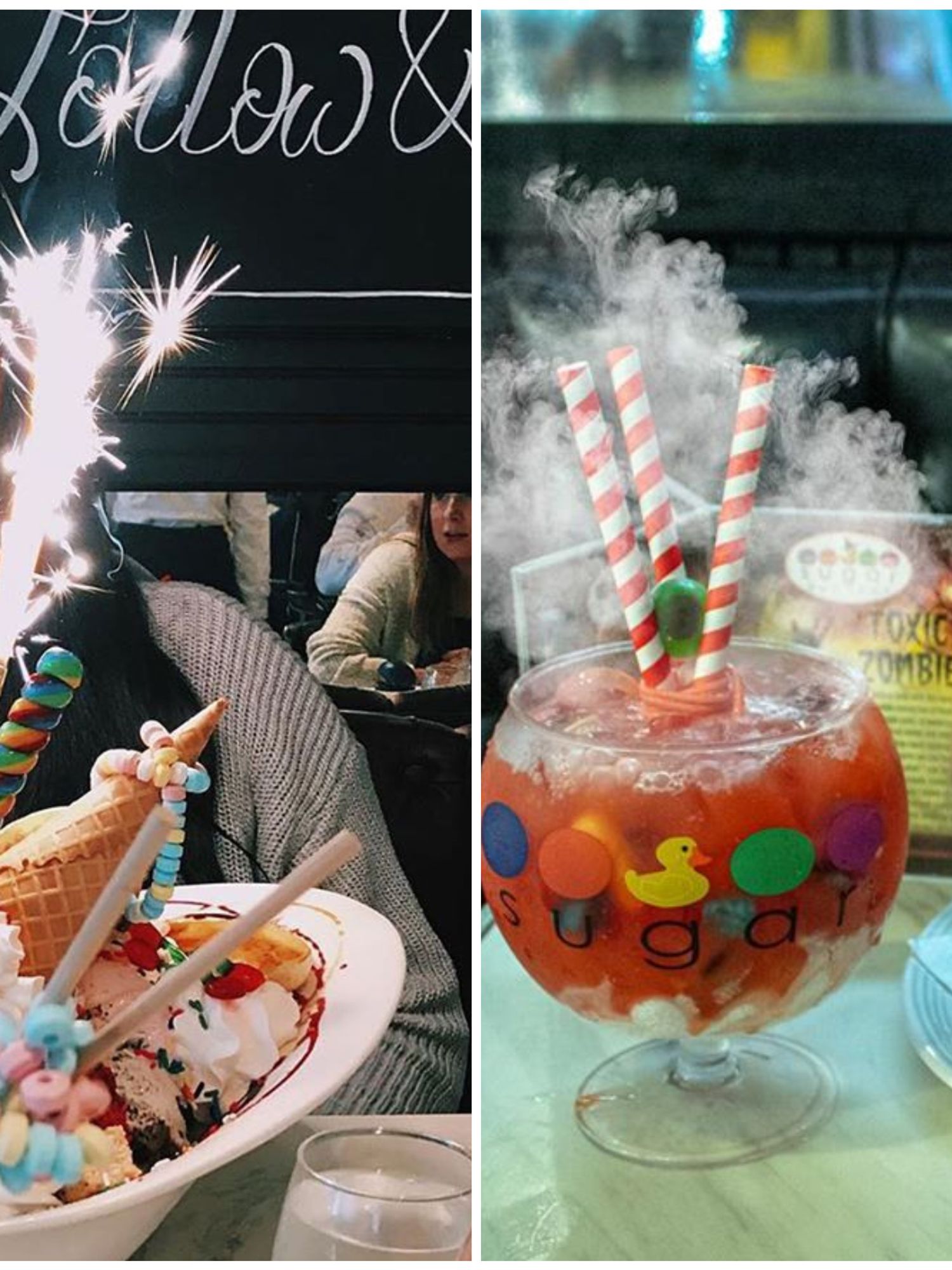The Sugar Factory's Ridiculously Huge Desserts & Drinks Are Finally