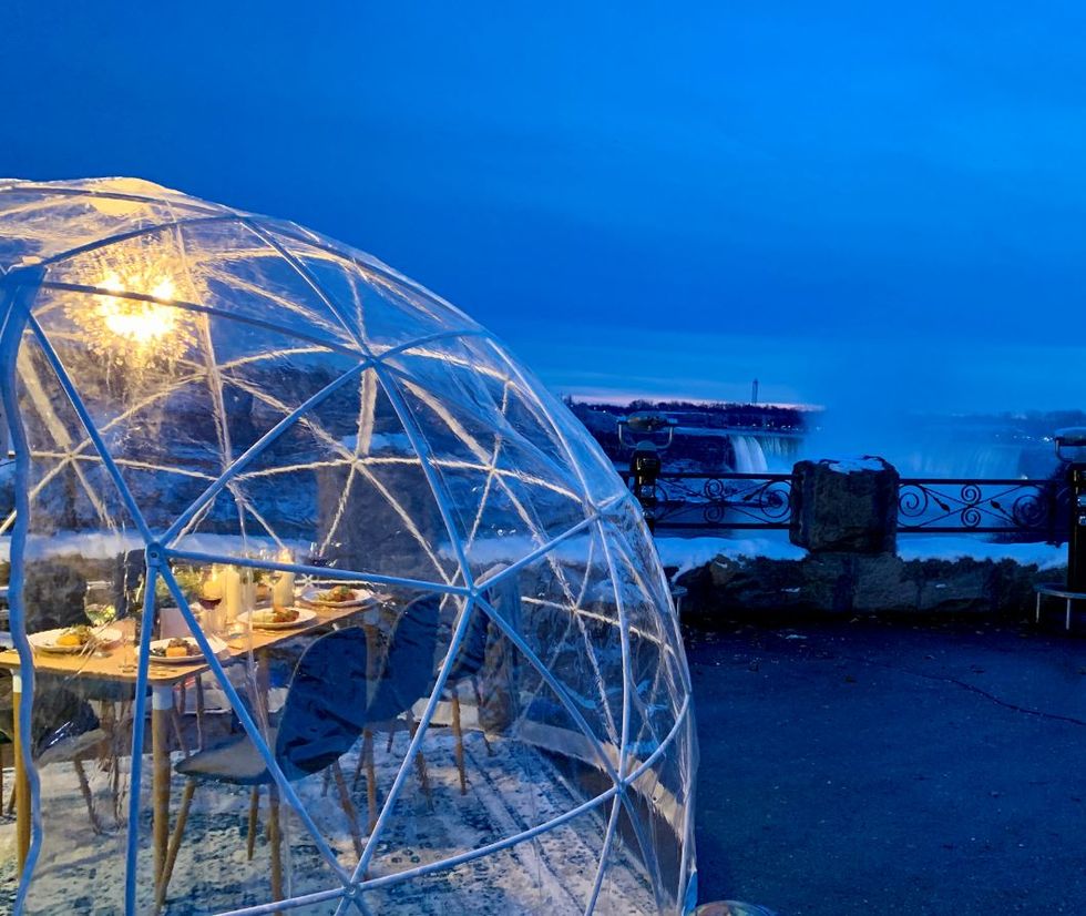 Niagara Fall's Snow Globe Dining Event Lets You Feast On Top Of The