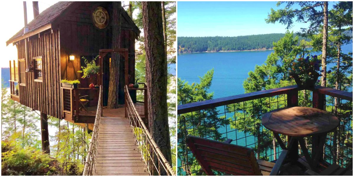 This Secluded Island Treehouse In Washington Comes With Endless Ocean