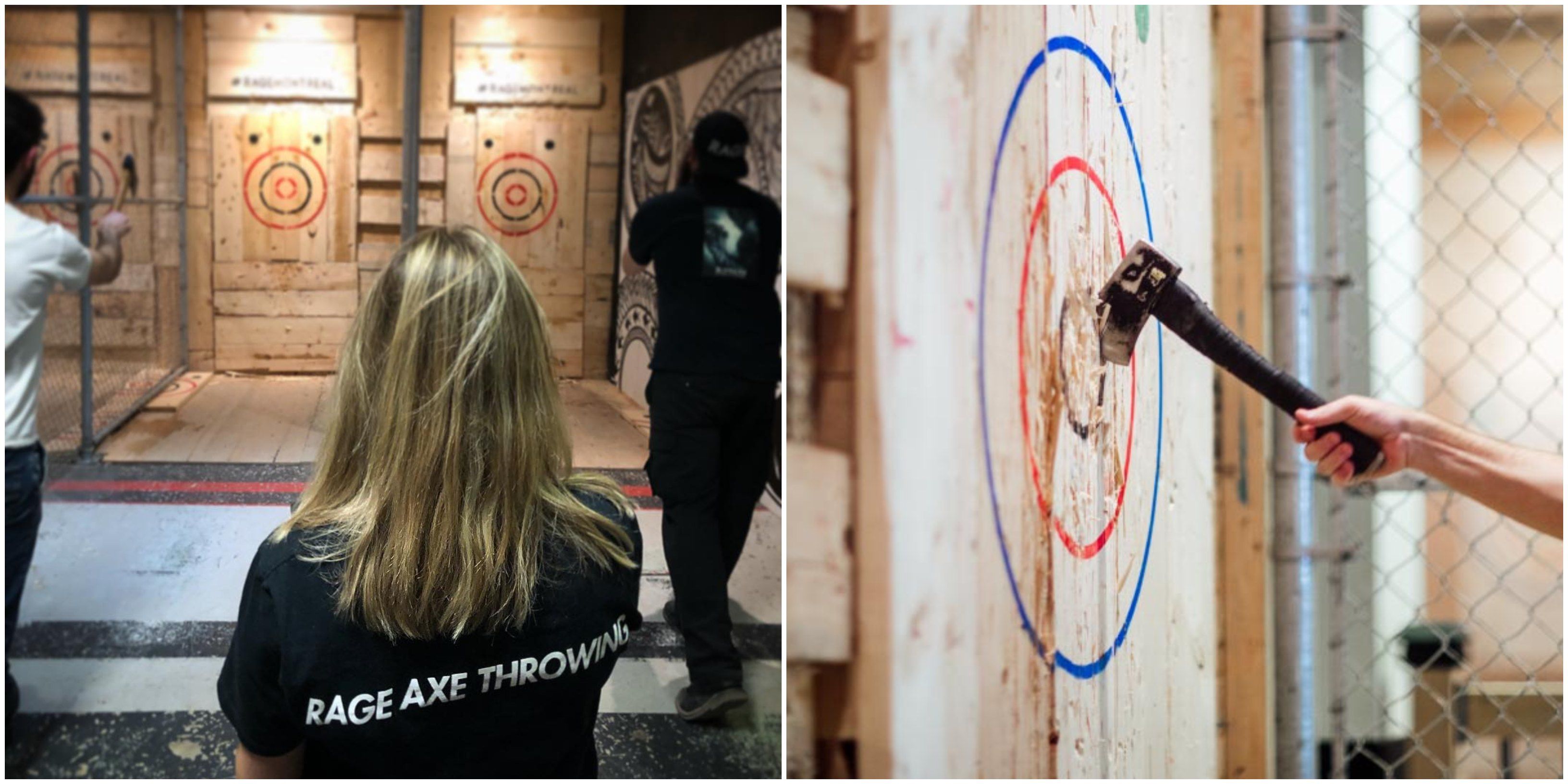 Rage Axe Throwing te propose de lancer de la hache gratuitement à