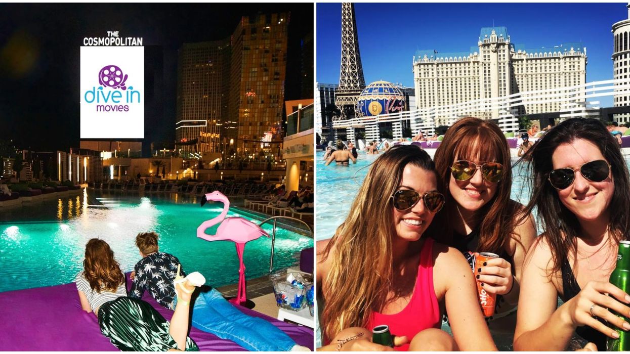 Las Vegas Cosmopolitan Hotel Lets Moviegoers Enjoy Films On The Rooftop Pool Narcity Las Vegas Cosmopolitan Hotel Lets Moviegoers Enjoy Films On The Rooftop Pool Narcity