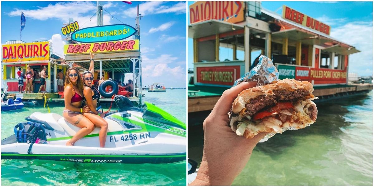 Reef Burger At Crab Island In Florida Is The Floating Eatery Of Your