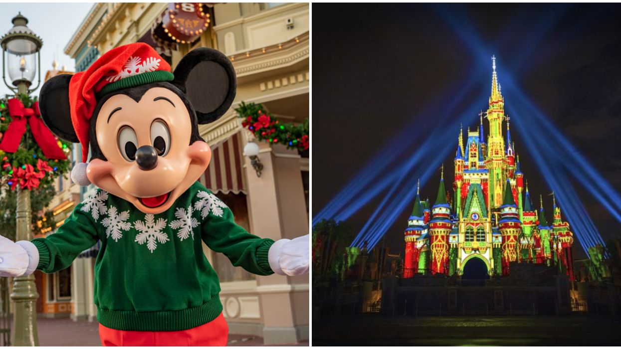 Christmas street decorations main kingdom magic ring Disney World Orlando Christmas Festivities Will Look A Little Different This Year - Narcity