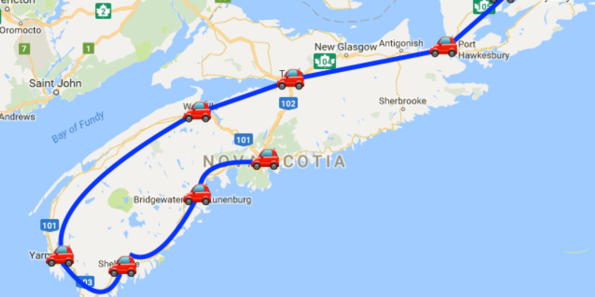 This Map Will Take You On The Most Epic Road Trip Through Nova Scotia