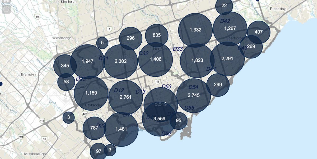 Toronto Police Made An Interactive Map Showing Crime Statistics In Each