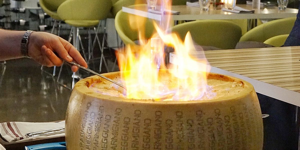 You Can Get Pasta Served Inside A Flaming Cheese Wheel At This Toronto