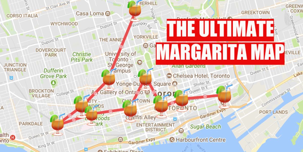 This Epic Map Will Take You To All The Best Margaritas In Toronto Narcity