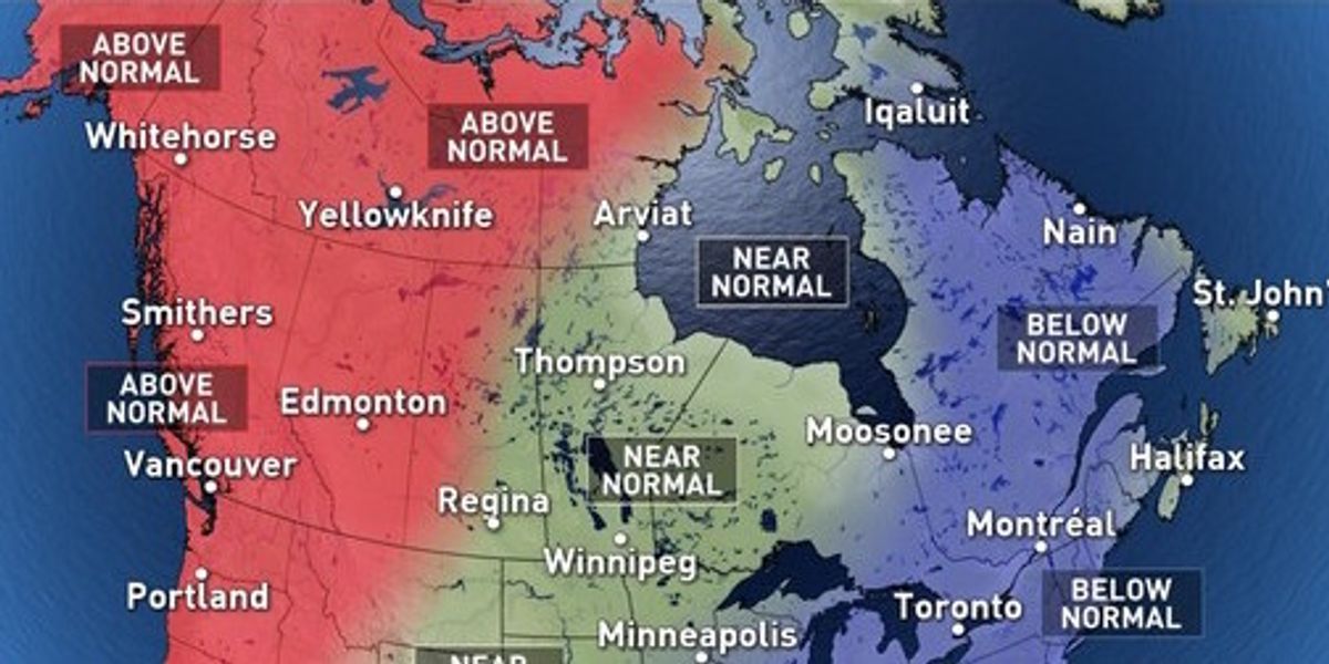 The Weather Network Reveals BC And Alberta Will Have Warmer Winter This