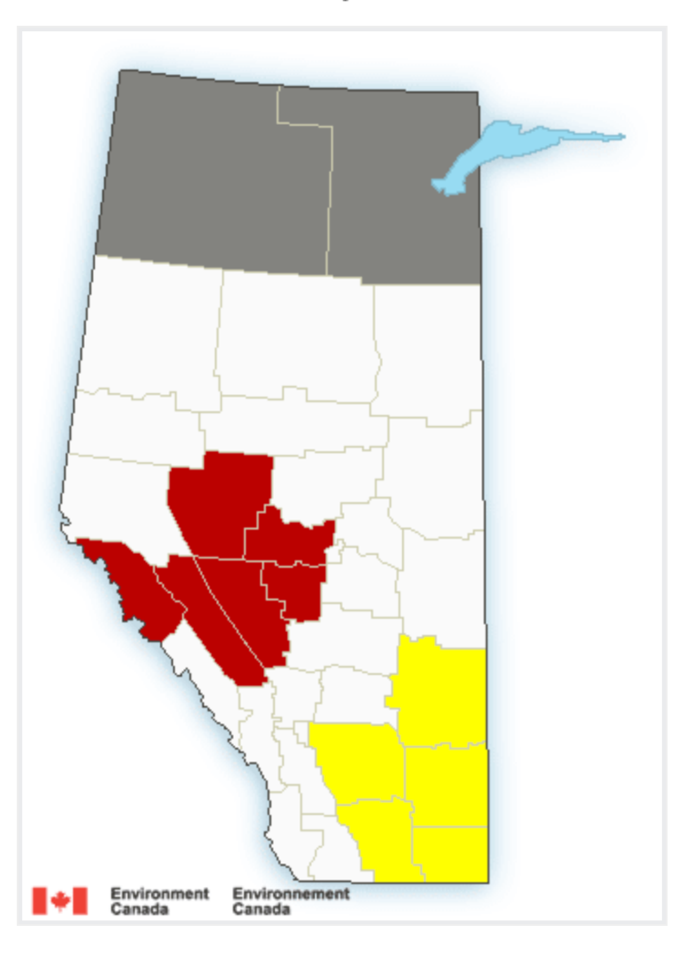 Alberta Weather Forecast Environment Canada Issues Snowfall